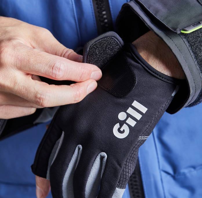 Gill Marine guantes de marinero - dedo largo negro Z6F2140