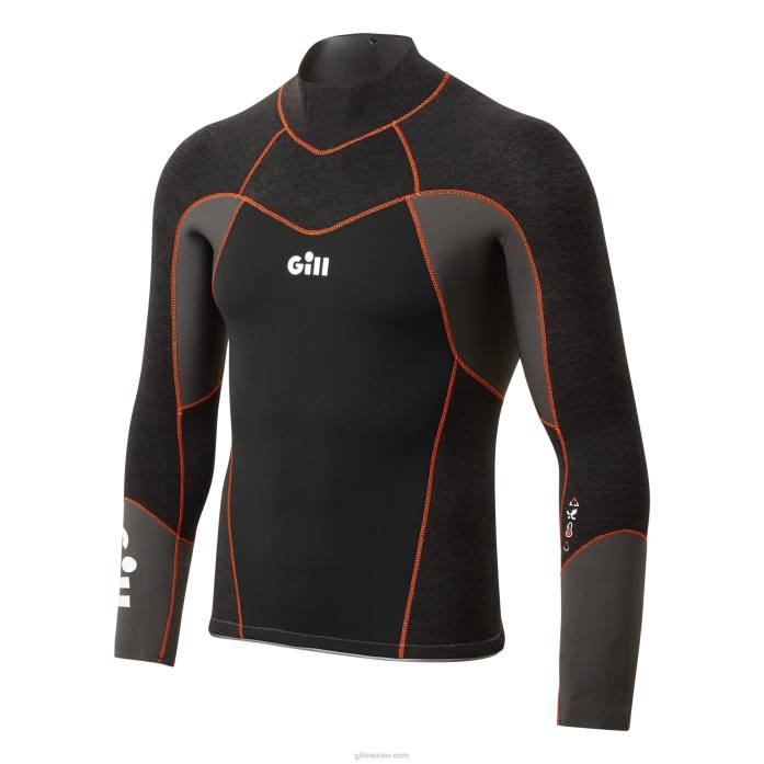 Gill Marine top zentherm hombre negro Z6F2287
