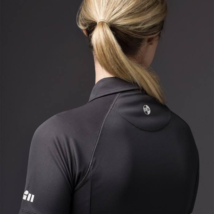 Gill Marine polo uv tec mujer carbón Z6F2511