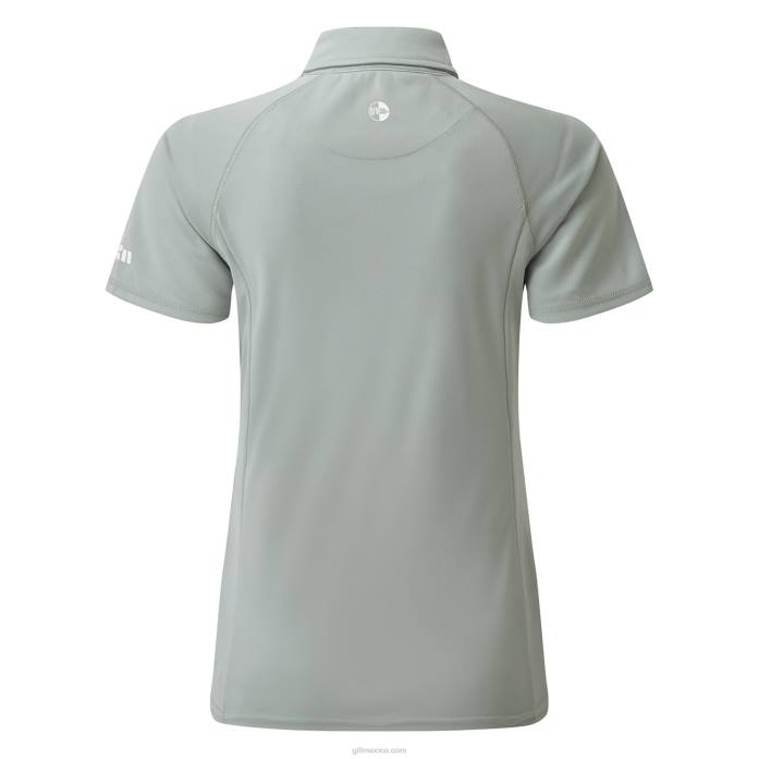 Gill Marine polo uv tec mujer gris medio Z6F2173