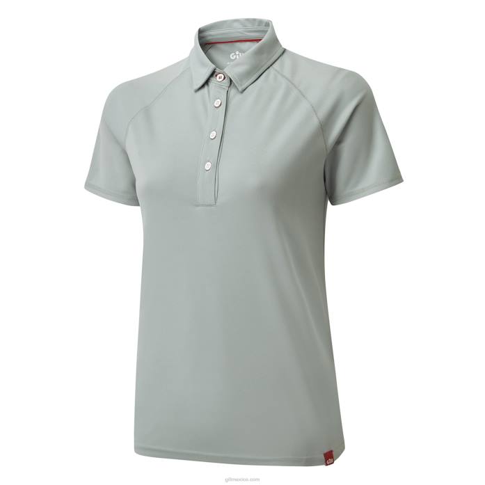 Gill Marine polo uv tec mujer gris medio Z6F2173