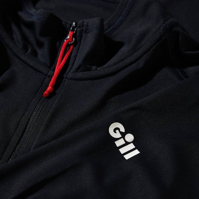 Gill Marine camiseta de hombre con cremallera uv tec - manga larga Armada Z6F2217