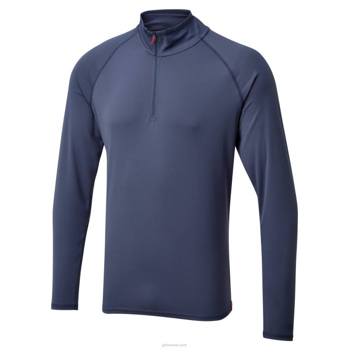 Gill Marine camiseta de hombre con cremallera uv tec - manga larga océano Z6F2216