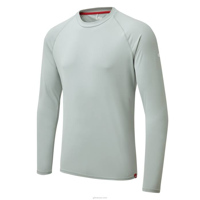 Gill Marine camiseta uv tec hombre - manga larga gris medio Z6F2131