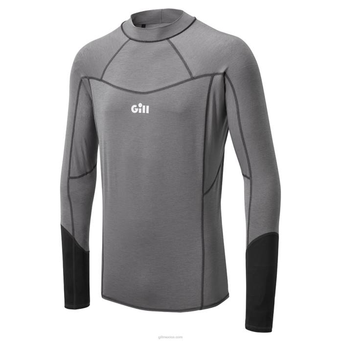 Gill Marine chaleco de hombre eco pro rash vest - manga larga mezcla de grises Z6F2142
