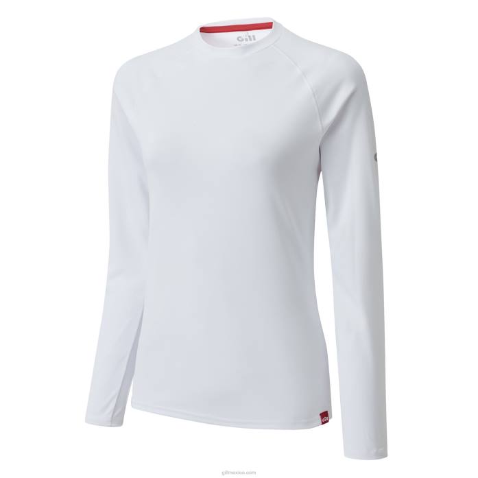 Gill Marine playera de manga larga uv tec mujer blanco Z6F2512