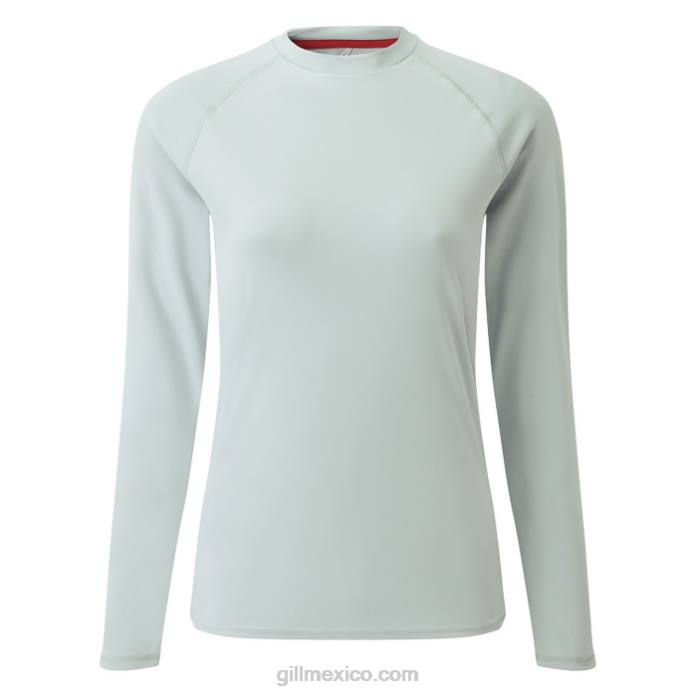 Gill Marine playera de manga larga uv tec mujer gris medio Z6F2513