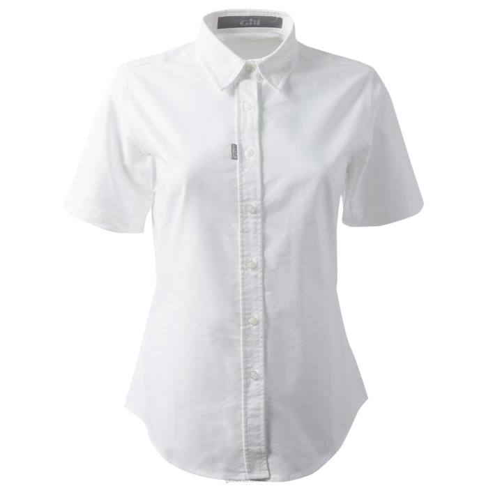 Gill Marine camisa oxford mujer manga corta blanco Z6F2297
