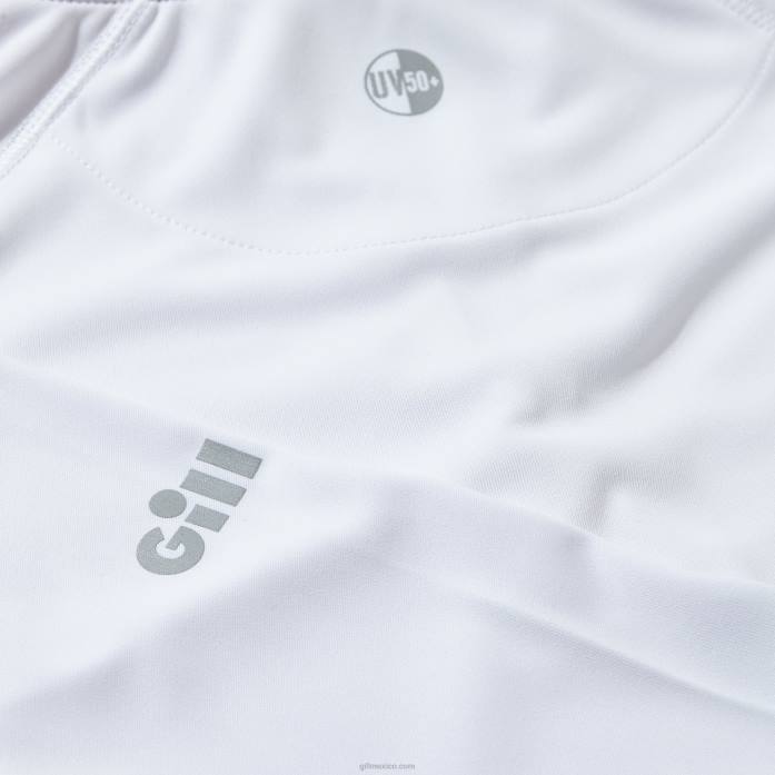 Gill Marine camiseta uv tec zip mujer - manga larga blanco Z6F2202