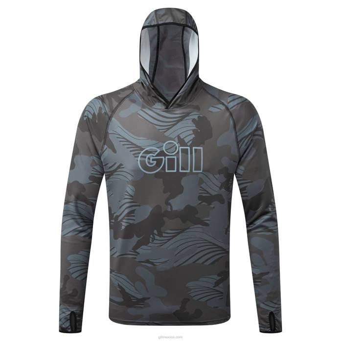 Gill Marine sudadera con capucha camuflada xpel tec camuflaje de sombra Z6F2409