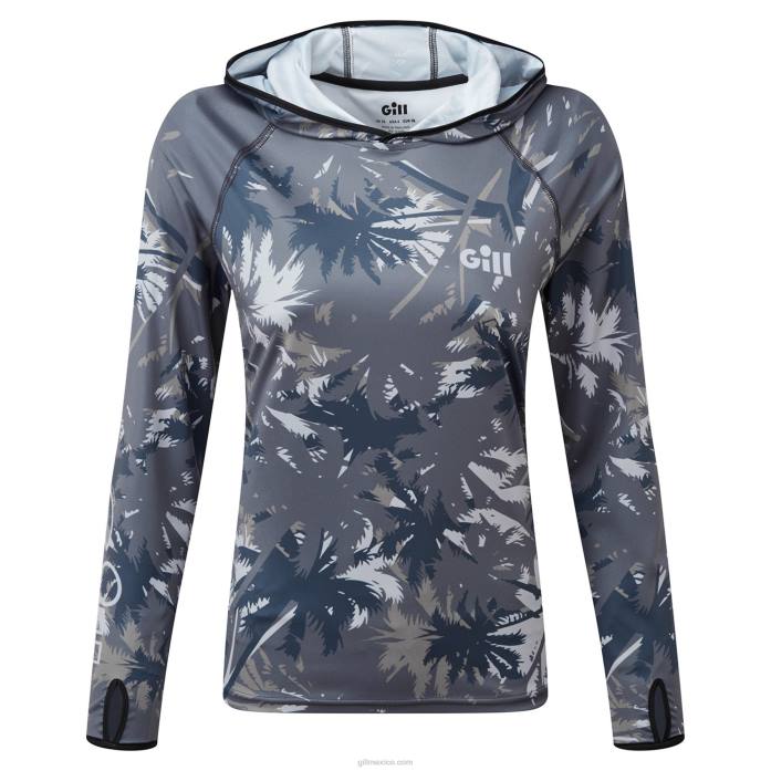 Gill Marine sudadera con capucha de mujer xpel tec con estampado de palmeras impresión de la palma Z6F2411