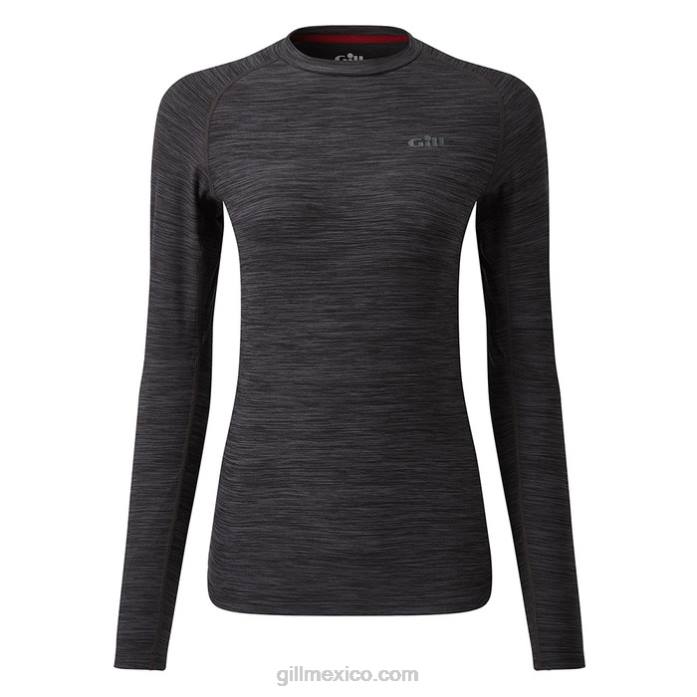 Gill Marine cuello redondo de mujer - manga larga ceniza Z6F2315