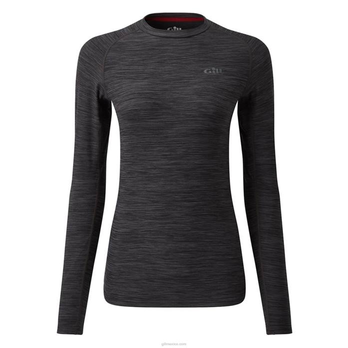Gill Marine cuello redondo de mujer - manga larga ceniza Z6F2315
