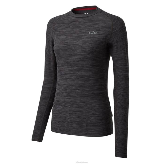 Gill Marine cuello redondo de mujer - manga larga ceniza Z6F2315
