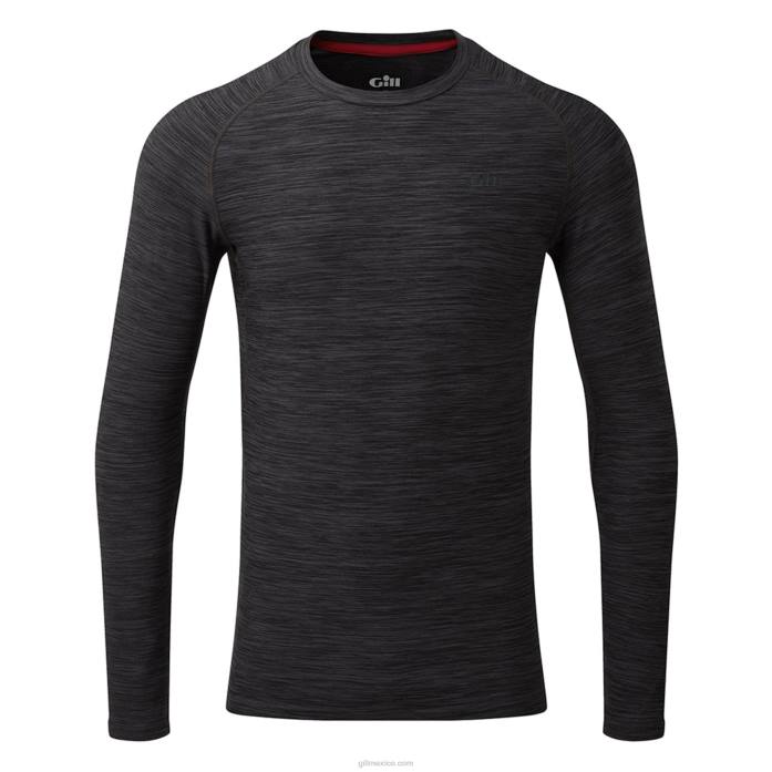 Gill Marine cuello redondo para hombre - manga larga ceniza Z6F2317