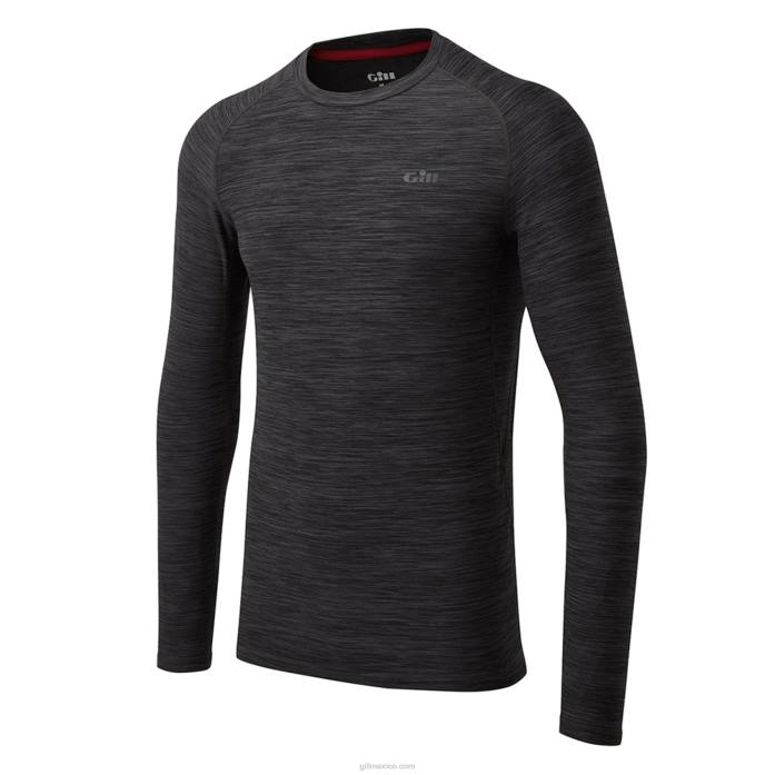 Gill Marine cuello redondo para hombre - manga larga ceniza Z6F2317
