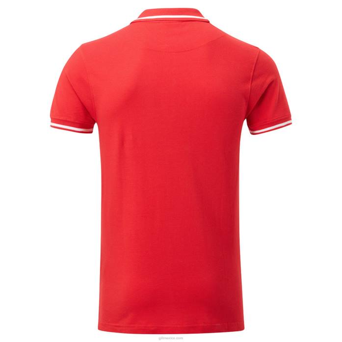 Gill Marine playera tipo polo para hombre rojo Z6F2533