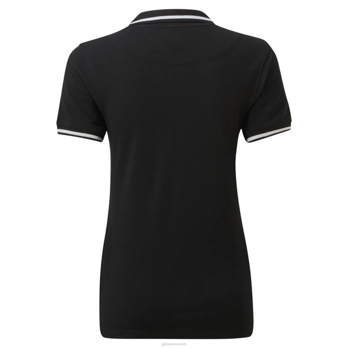 Gill Marine playera tipo polo para mujer negro Z6F2245