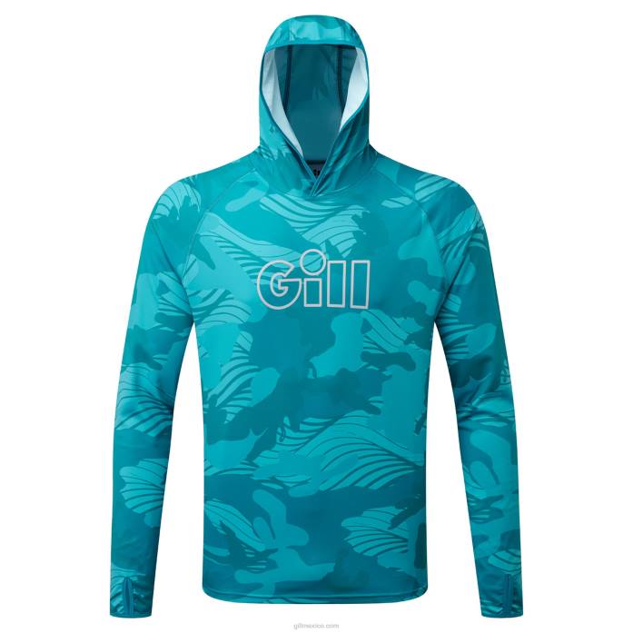 Gill Marine sudadera con capucha camuflada xpel tec camuflaje de piscina Z6F251
