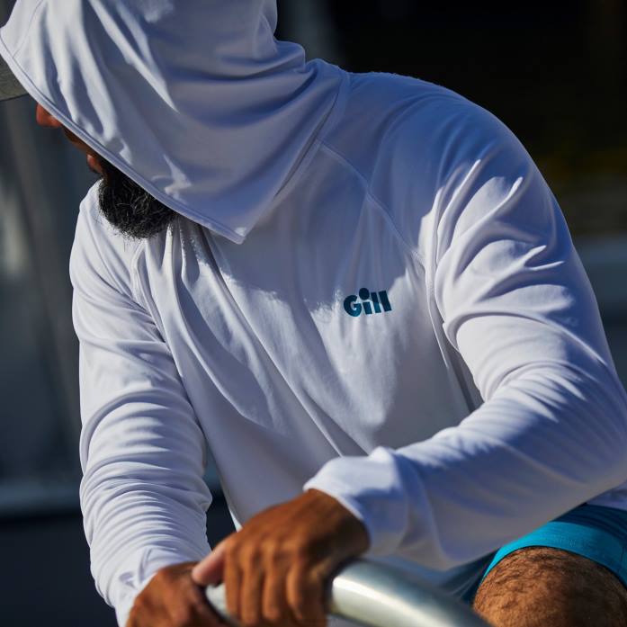 Gill Marine sudadera xpel tec con logo en la espalda blanco Z6F252