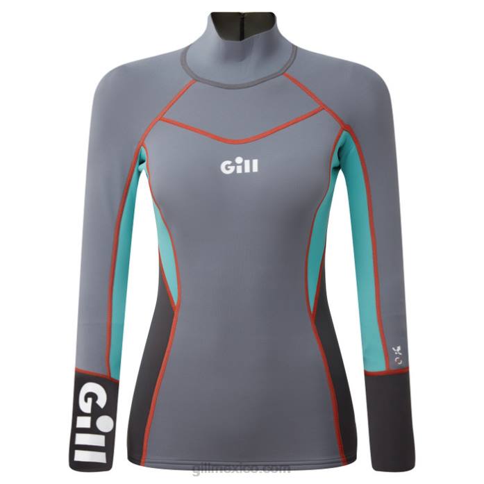 Gill Marine top zenlite mujer gris acero Z6F2185
