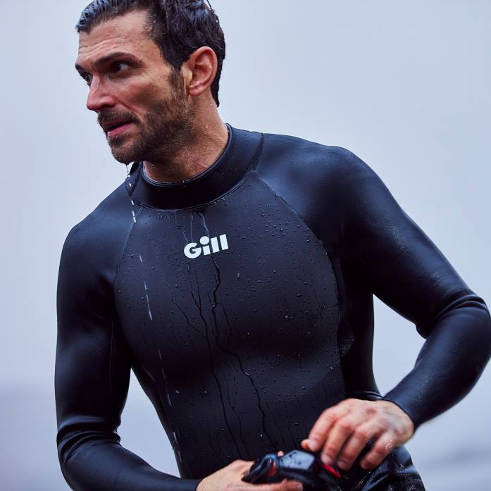 Gill Marine traje de neopreno de persecución para hombre con cremallera trasera de 4/3 mmZ6F2342